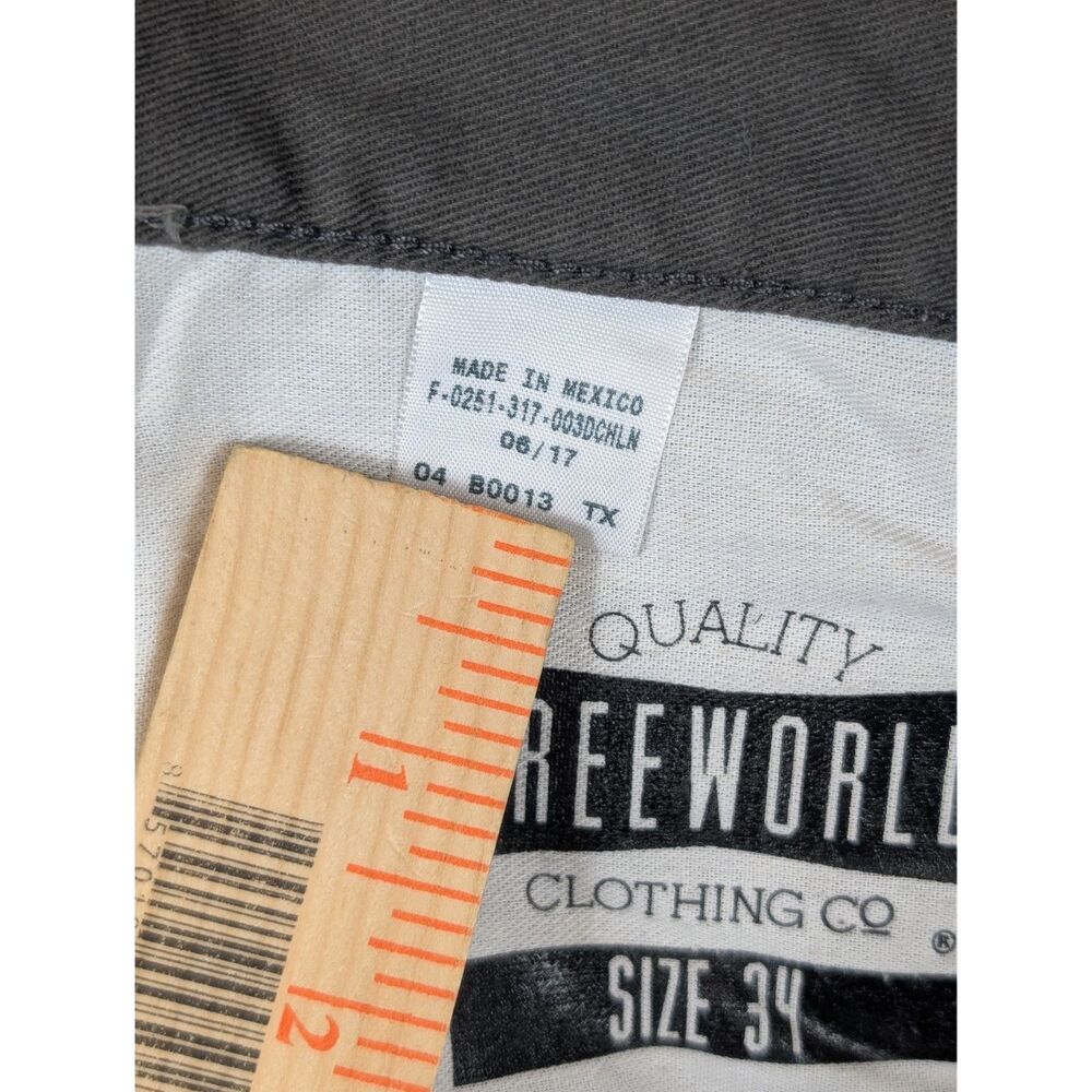 Free World Night Train Jeans Gray Men's Size 34x33 - Picture 14 of 14